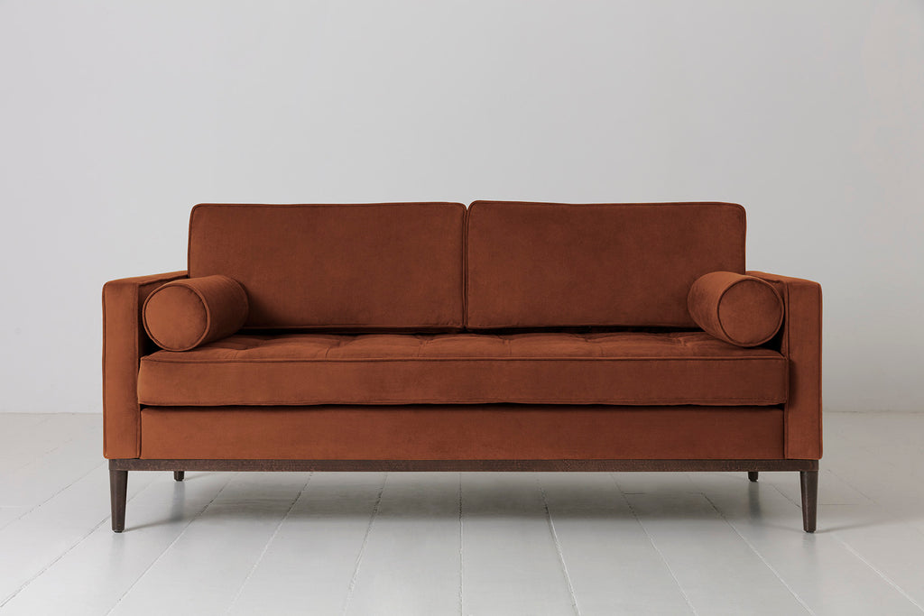 Swyft Model 02 2 Seater Sofa - Made To Order Umber Velvet