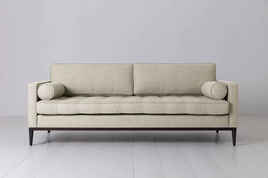 Swyft Model 02 3 Seater Sofa - Made To Order Pebble Linen