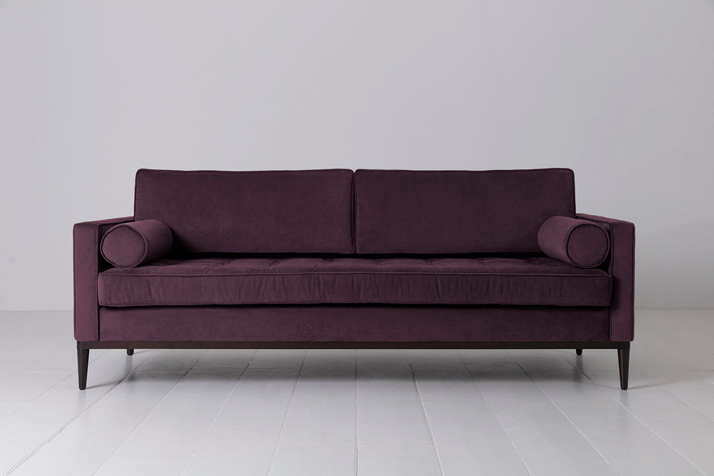 Swyft Model 02 3 Seater Sofa - Made To Order Grape Velvet