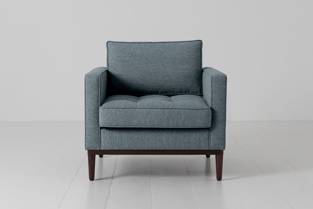 Swyft Model 02 Armchair - Made To Order Marine Linen