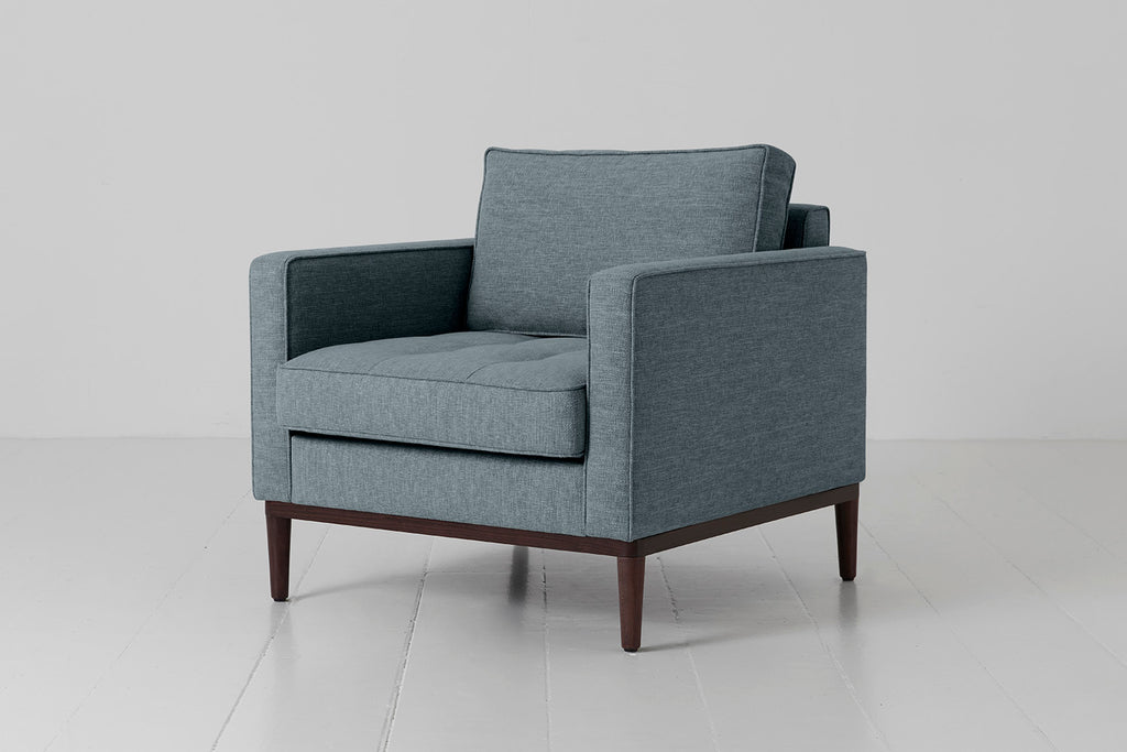 Swyft Model 07 Armchair - Made To Order Marine Linen