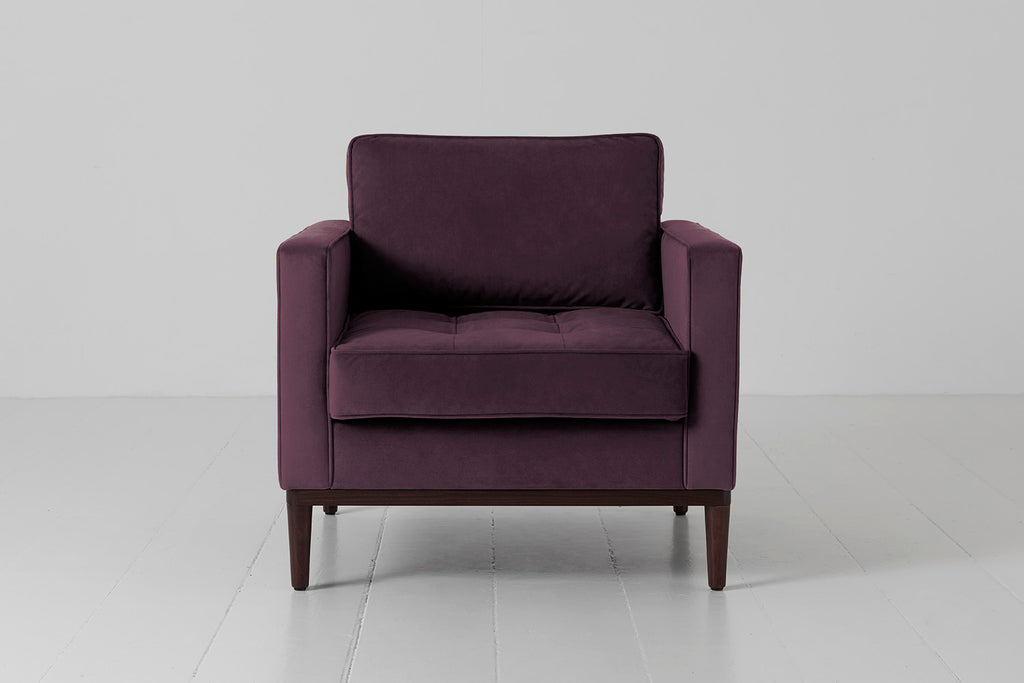 Swyft Model 02 Armchair - Made To Order Grape Velvet