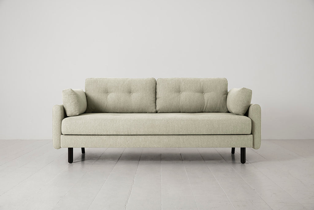 Swyft Model 04 3 Seat Double Sofa Bed - Made To Order Pebble Linen