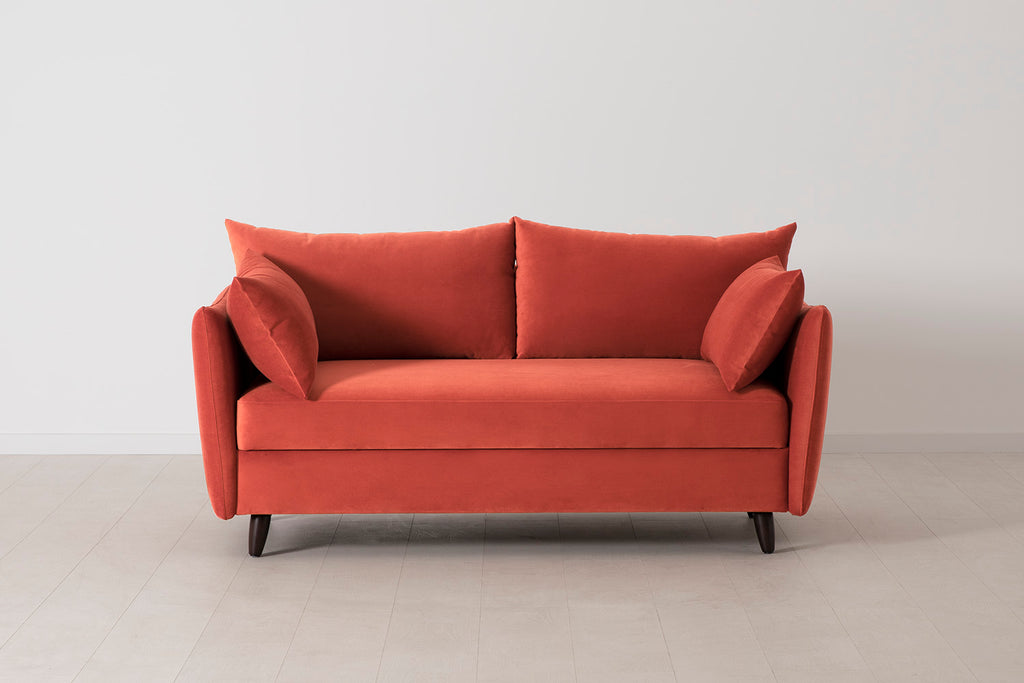 Swyft Model 08 2.5 Seater Sofa Bed - Made To Order Coral Eco Velvet