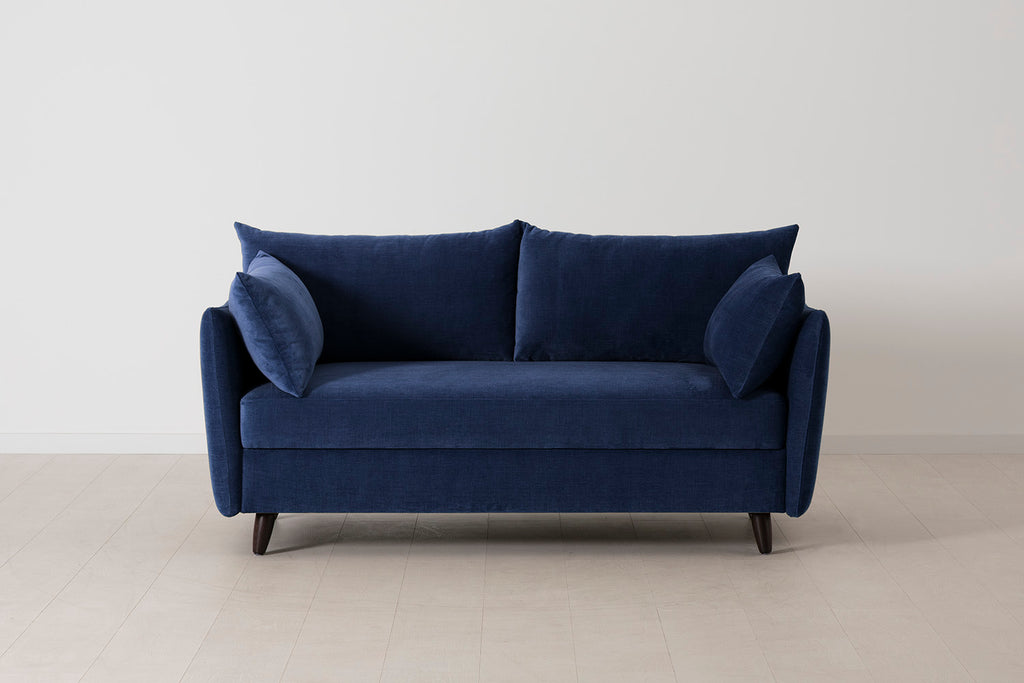 Swyft Model 08 2.5 Seater Sofa Bed - Made To Order Navy Royal Velvet