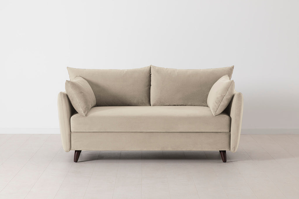 Swyft Model 08 2.5 Seater Sofa Bed - Made To Order Bone Velvet