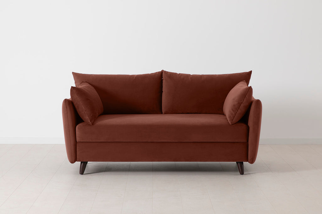 Swyft Model 08 2.5 Seater Sofa Bed - Made To Order Brick Velvet