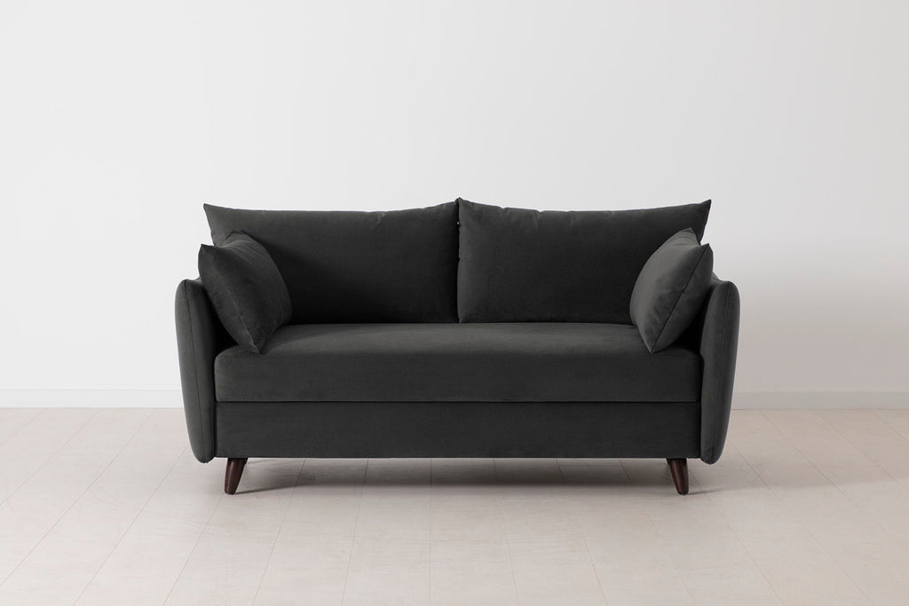 Swyft Model 08 2.5 Seater Sofa Bed - Made To Order Charcoal Velvet