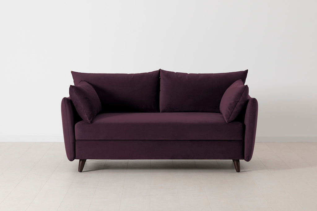 Swyft Model 08 2.5 Seater Sofa Bed - Made To Order Grape Velvet