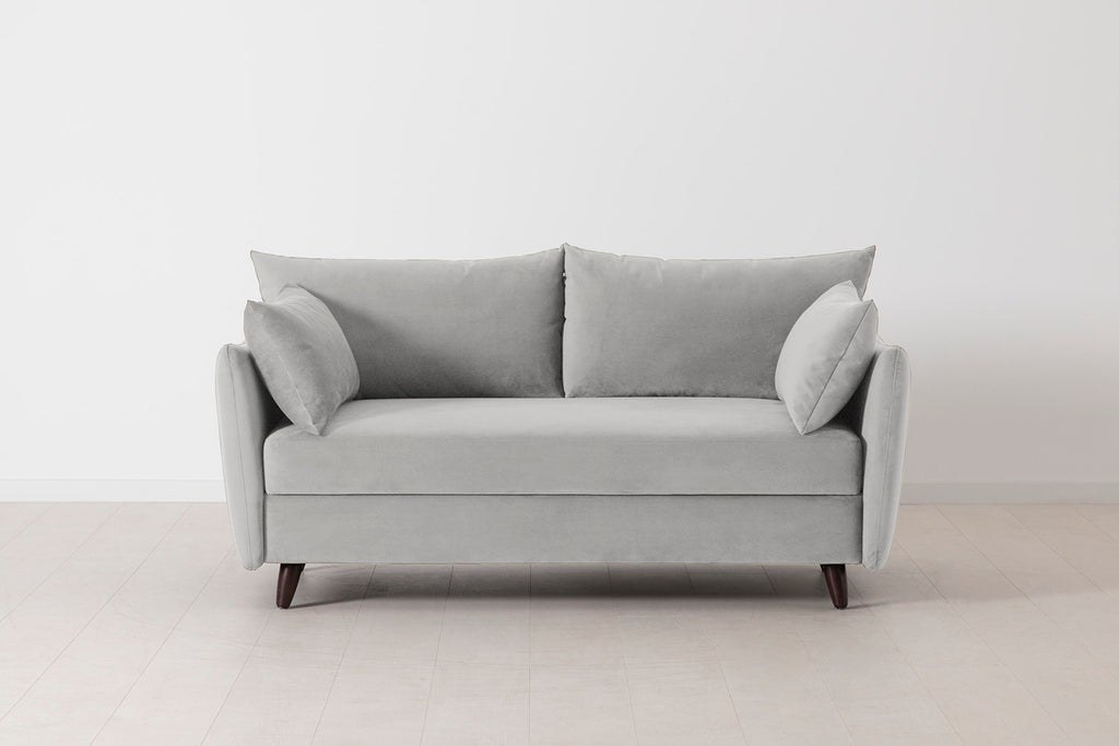 Swyft Model 08 2.5 Seater Sofa Bed - Made To Order Light Grey Velvet