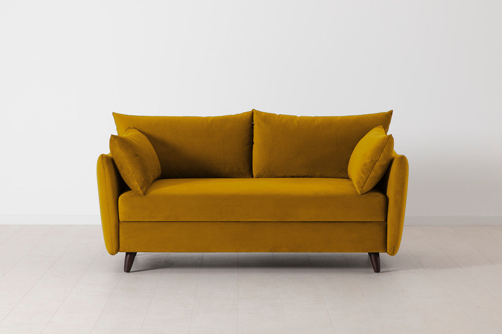 Swyft Model 08 2.5 Seater Sofa Bed - Made To Order Mustard Velvet