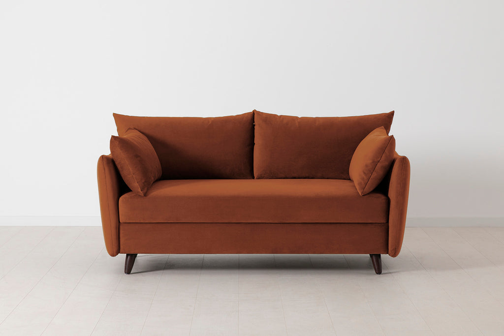 Swyft Model 08 2.5 Seater Sofa Bed - Made To Order Umber Velvet