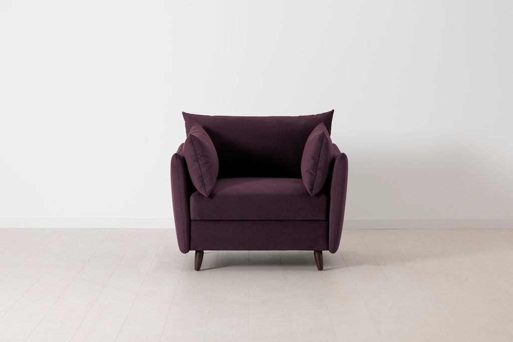 Swyft Model 08 Armchair Bed - Made To Order Grape Velvet