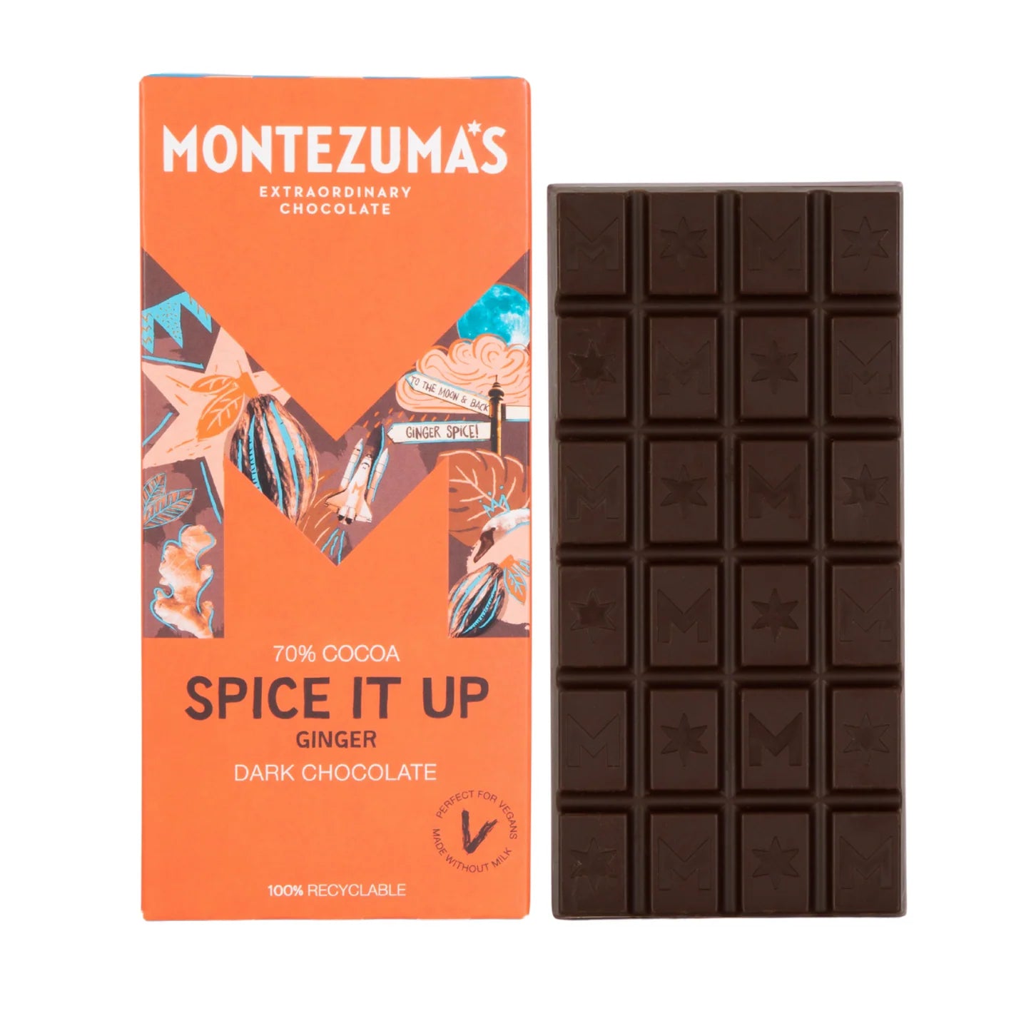 Montezuma's Dark Chocolate with Fiery Ginger - MZ1612 - Uneeka