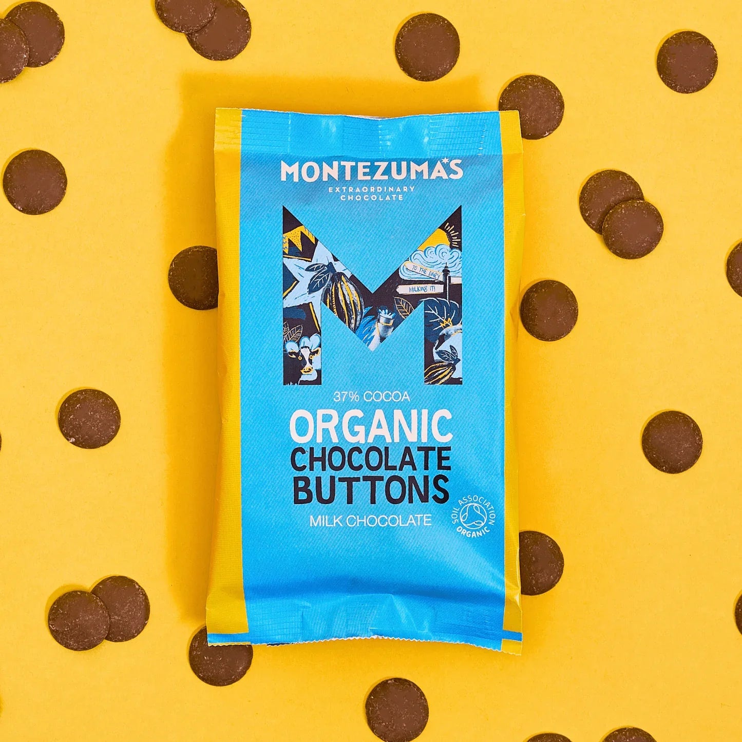 Montezuma's Organic Milk Chocolate Giant Buttons - Uneeka Ethical Chocolate