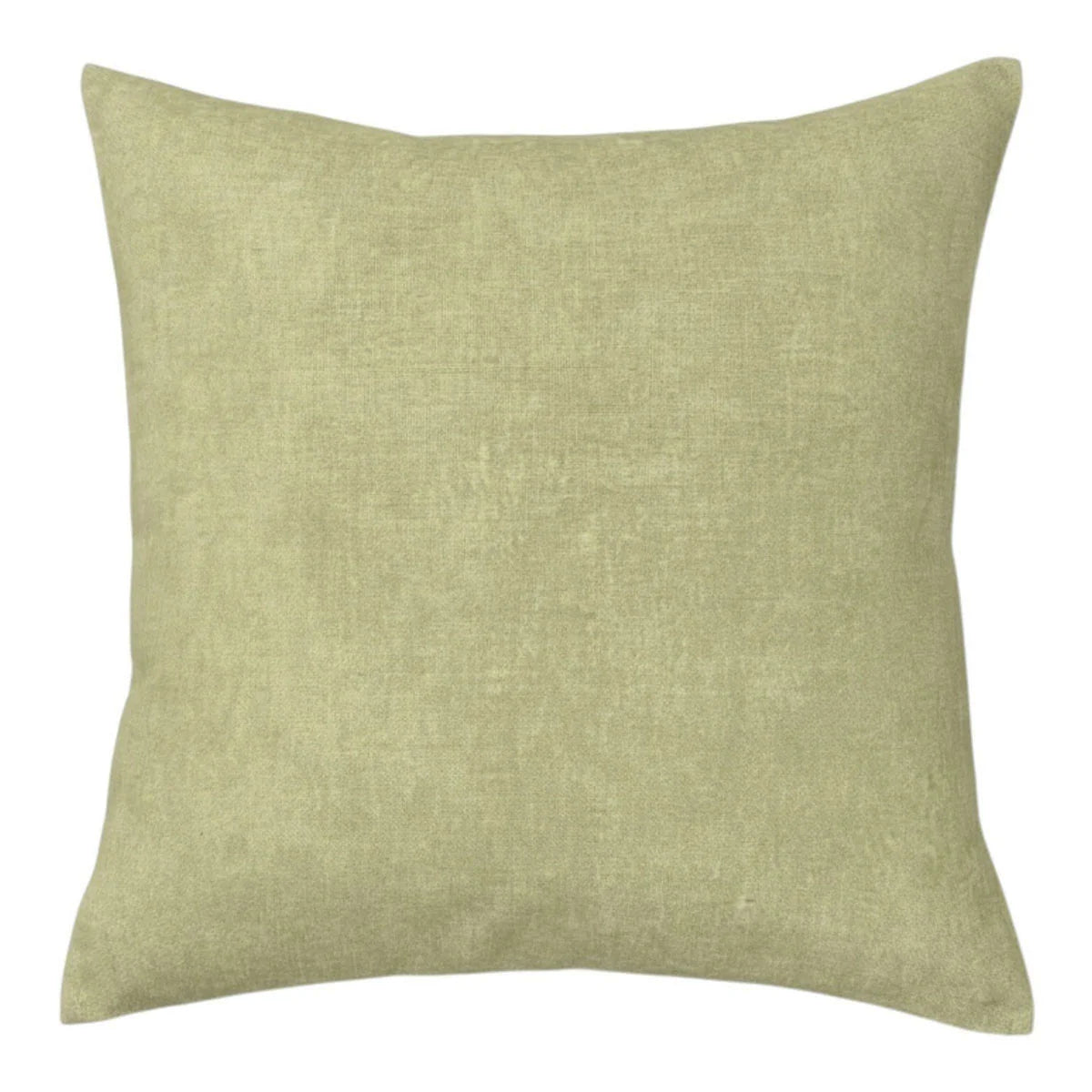 Moss Green Cotton Linen Cushion - Plain Light Moss green - Uneeka