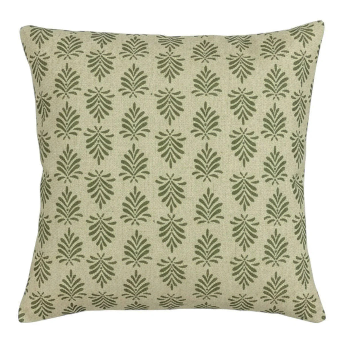 Moss Green Leaf Repeat Cushion - Tandem moss - Uneeka