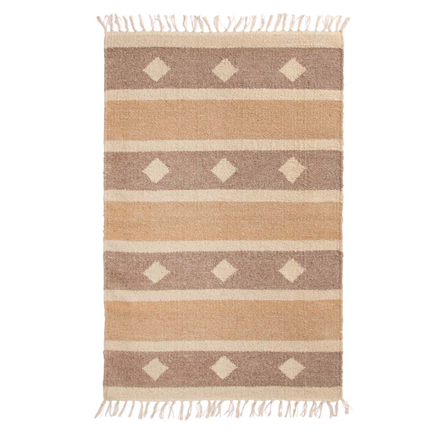 Mount Patterned Recycled Cotton Yarn Rug 60x90