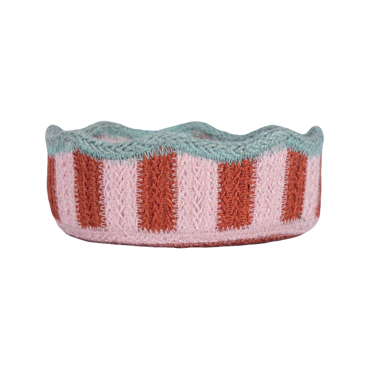 Mini Scalloped Edge Striped Basket - CBB06520X8-1 - Uneeka