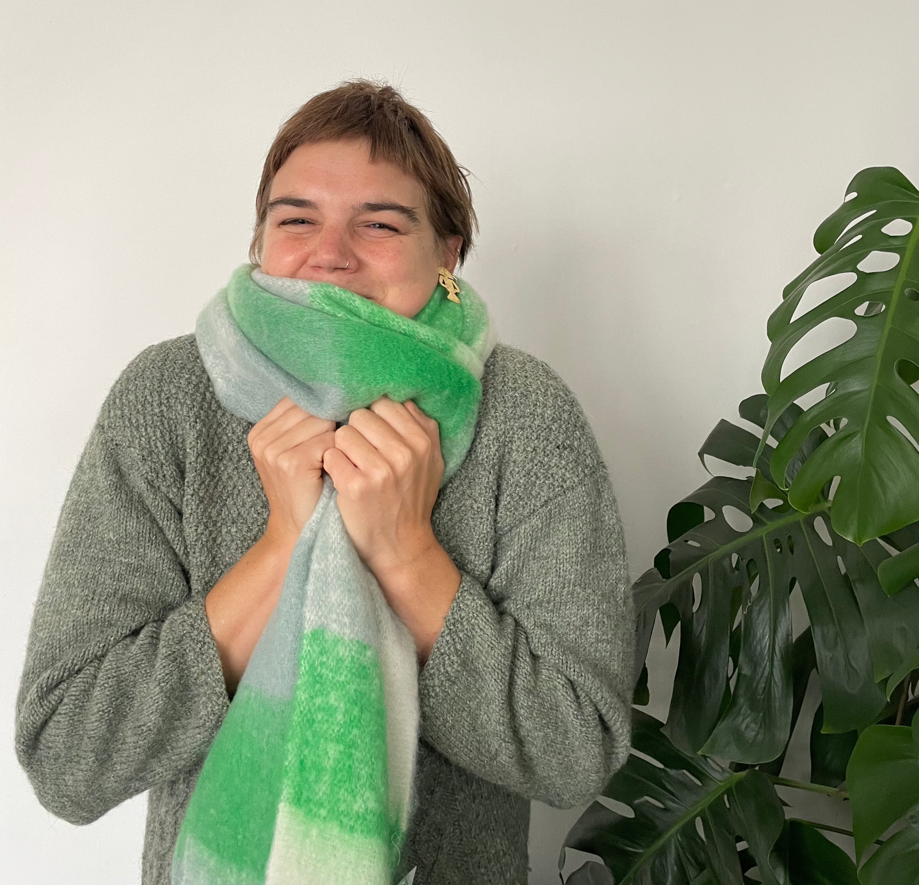 Multi Colour Thick Check Scarves  - Hollie at Uneeka