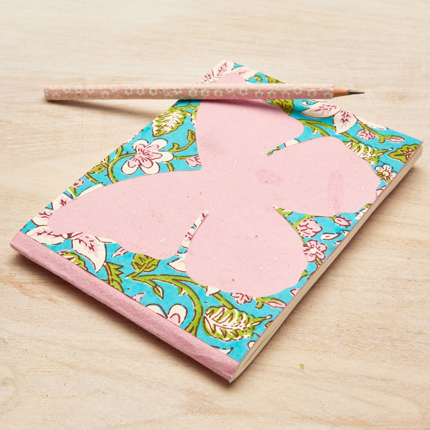 Butterfly Cut-Out Floral Notebook - NB502 - Uneeka