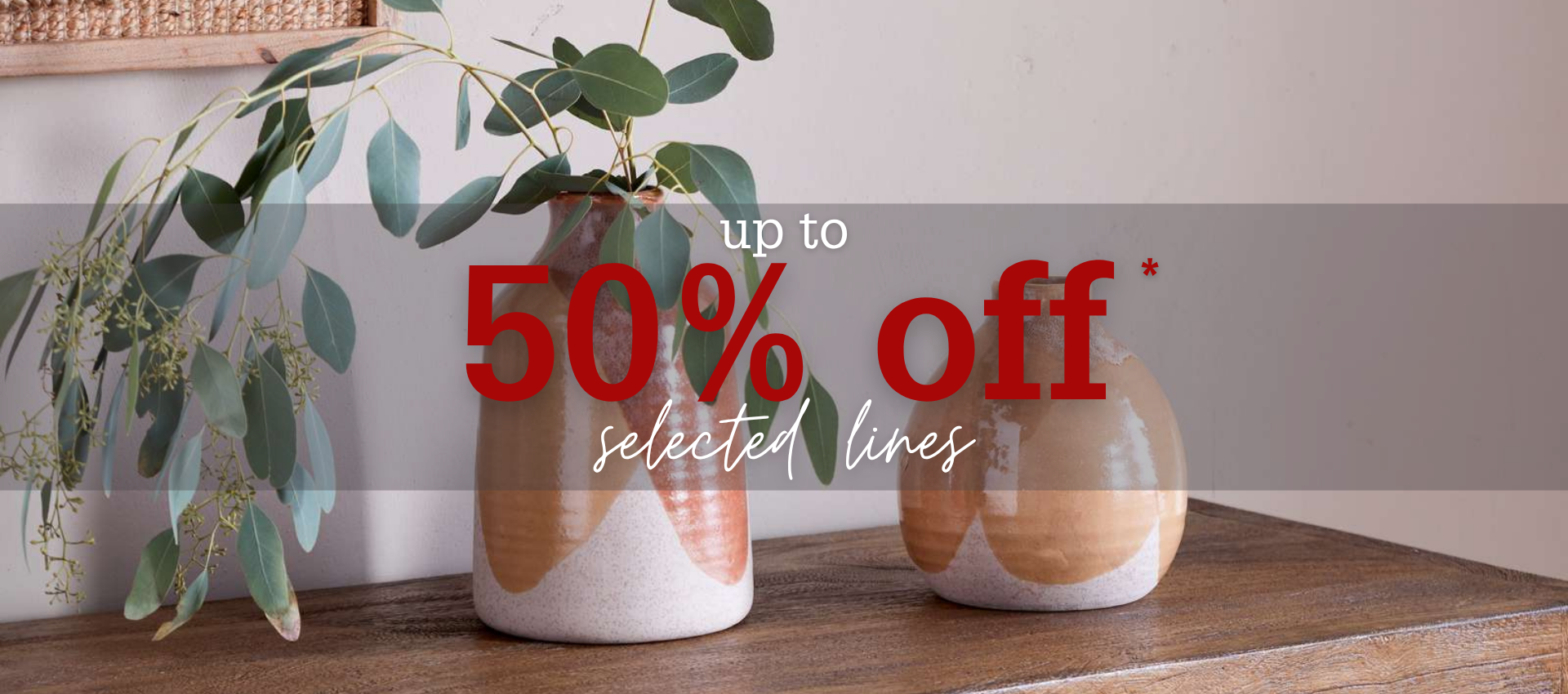 50% off selected lines