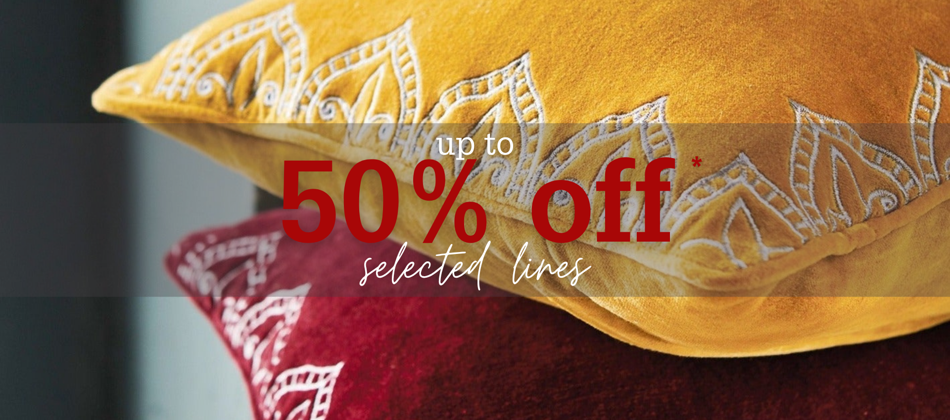 50% off selected lines