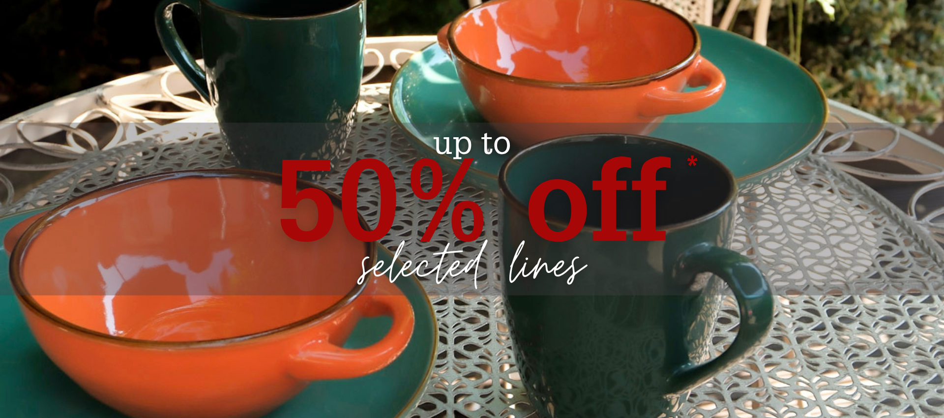 50% off selected lines