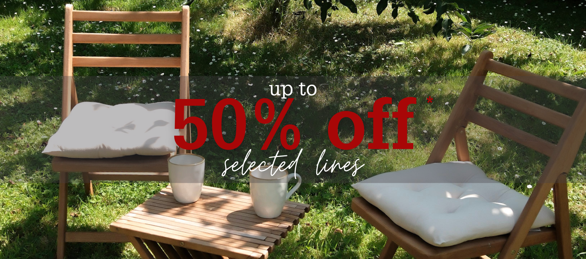 50% off selected lines