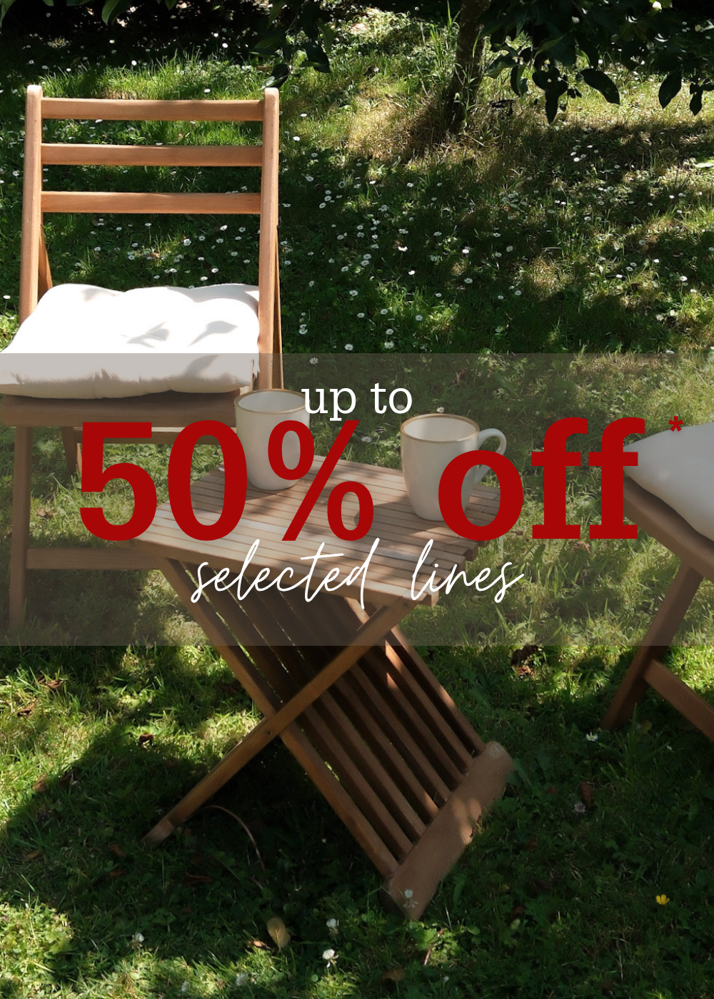 50% off selected lines