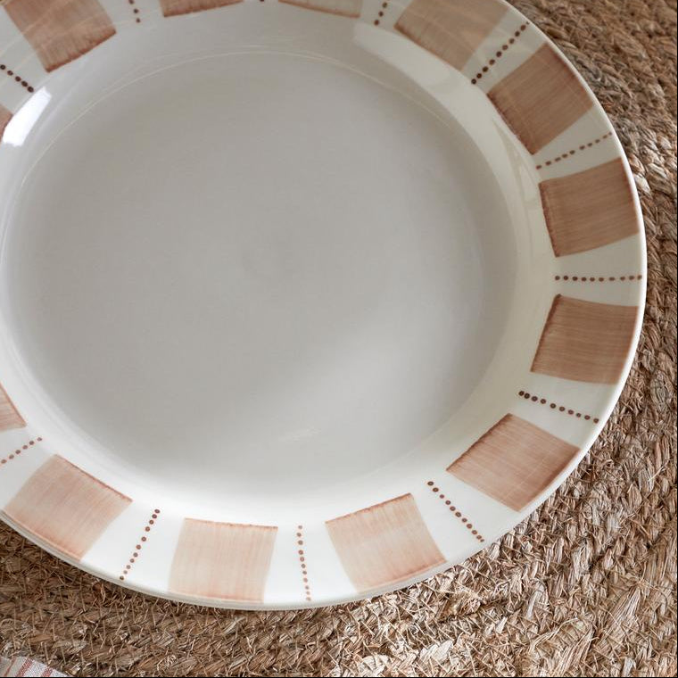 Nkuku Patthar Cream & Clay Ceramic Side Plate