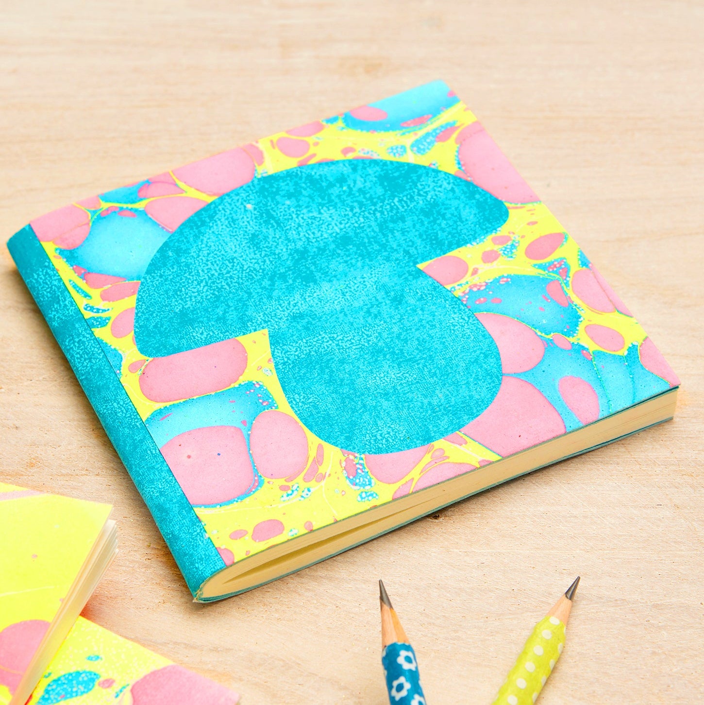 Neon Marbled Mushroom Cut-Out Notebook - NB503 - Uneeka