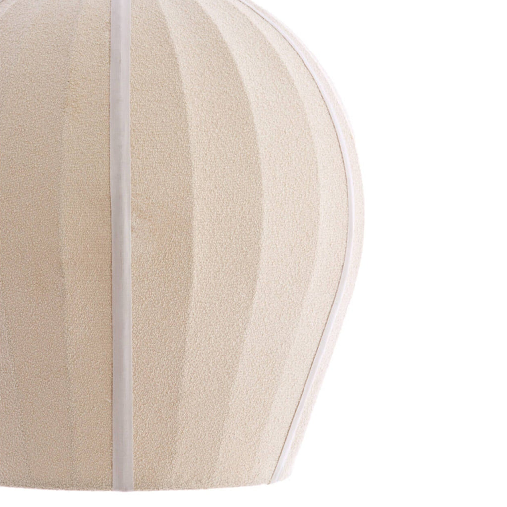 Neutral Bouclé Textured Bell Pendant - Uneeka Lighting 