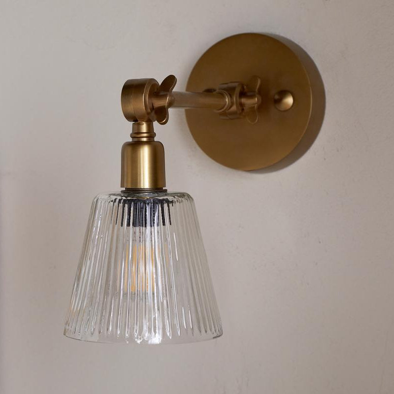 Nkuku Davika Ribbed Glass Task Wall Lamp - DL6101 - Uneeka