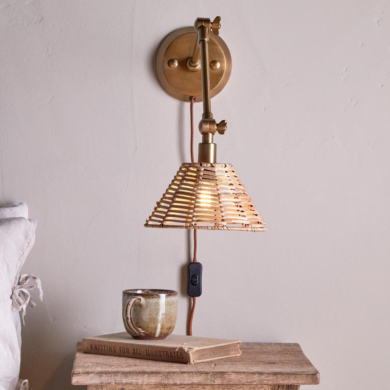 Nkuku Noko Rattan Wall Lamp - NL4601 - Uneeka