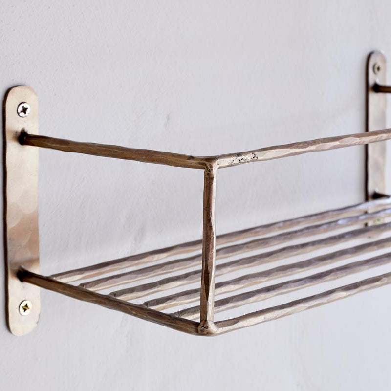 Nkuku Olani Antique Brass Bathroom Shelf - OS0501 - Uneeka