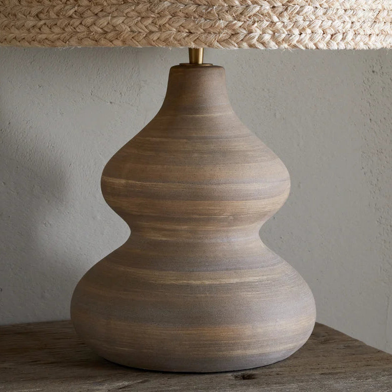 Nkuku Dalat Ceramic Natural Table Lamp Base - Uneeka