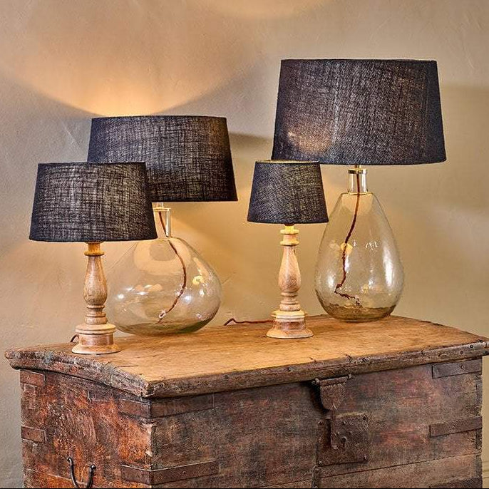 Nkuku Dia Jute Ink Lampshade - Uneeka