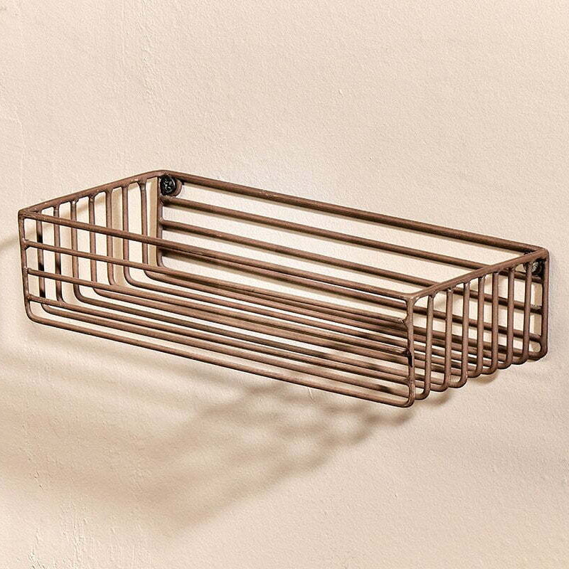 Nkuku Indore Brass Finish Wall Shelf - Uneeka