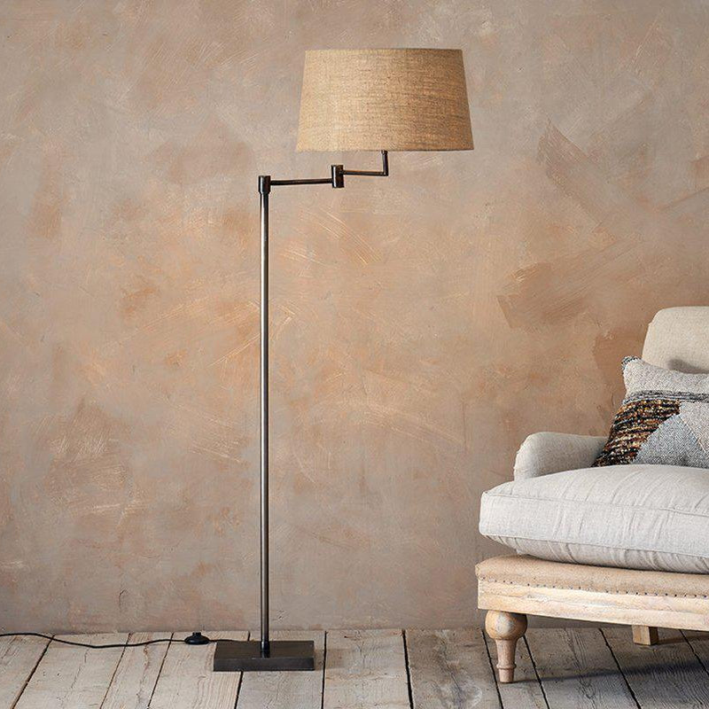 Nkuku Kara Iron Bronze Finish Floor Lamp Base - Uneeka
