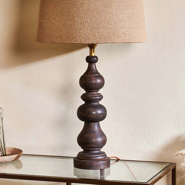 Nkuku Manua Mango Wood Table Lamp Base - Uneeka