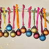 Nkuku Mini Oko Assorted Colour Christmas Bauble Uneeka