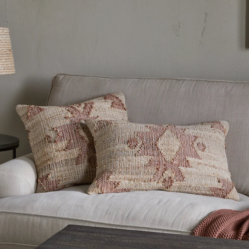Nkuku Nila Gul Handwoven Jute Rust Cushion Cover - Uneeka
