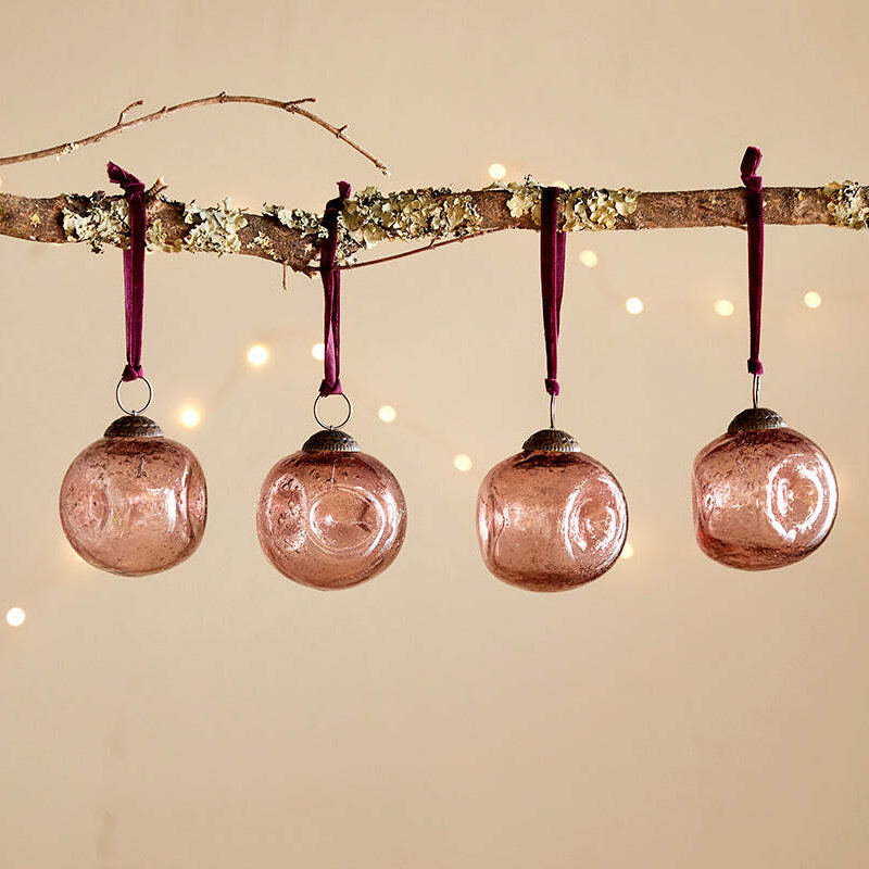Nkuku Nishan Pinched Glass Bauble Copper - Uneeka