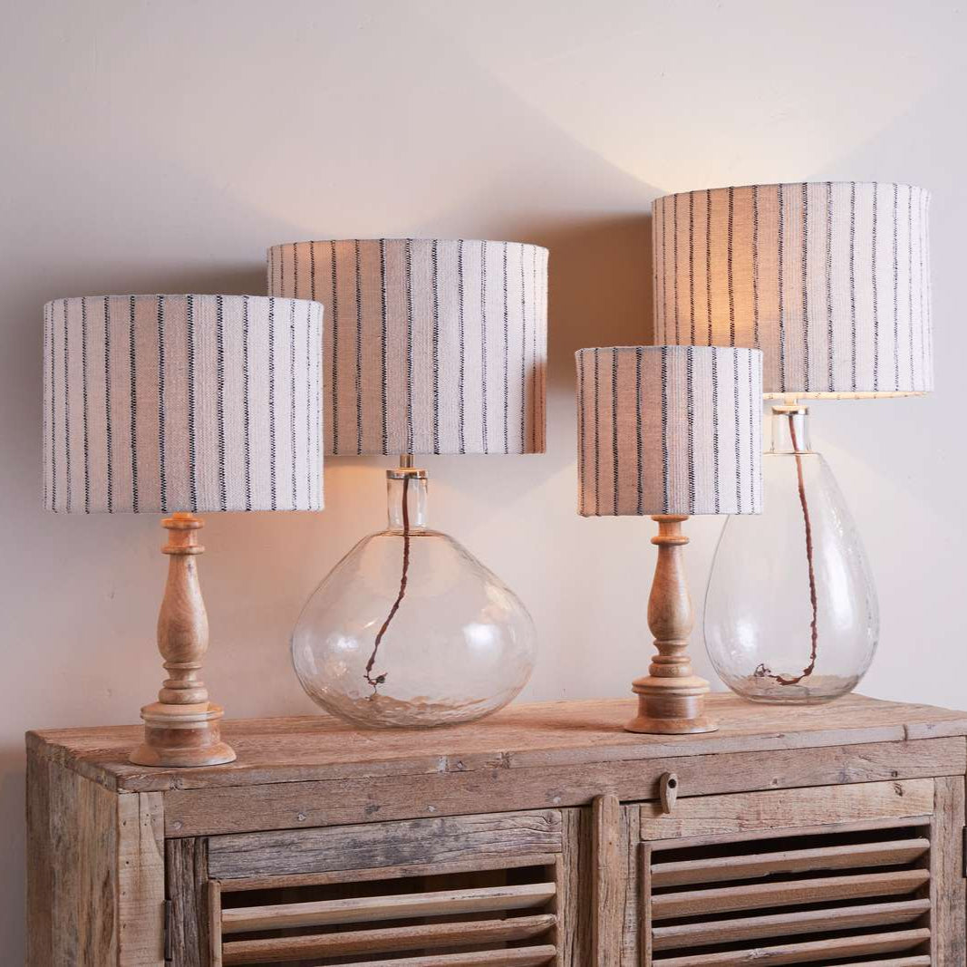 Nkuku Sanja Cotton Stripe Lampshade - SL4701 - SL4702 - Nkuku at Uneeka