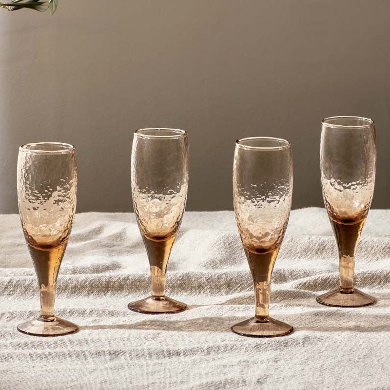 Nkuku Yala Dusty Terracotta Champagne Glass - Uneeka