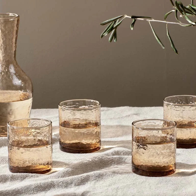 Nkuku Yala Dusty Terracotta Tumbler Glass - Uneeka