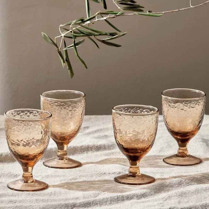 Nkuku Yala Terracotta Wine Glass - Uneeka