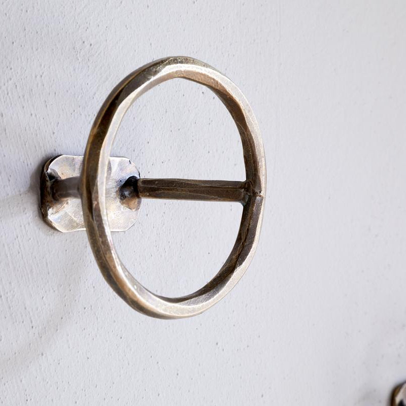 Nkuku Olani Antique Brass Bathroom Hooks - Set of 3 - Uneeka