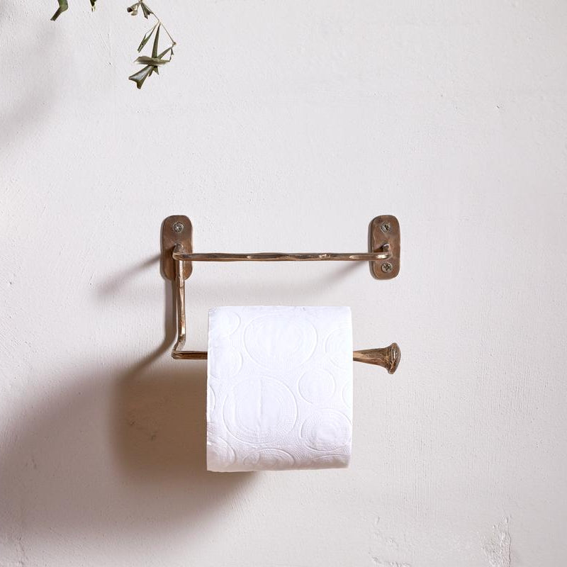 Nkuku Olani Antique Brass Toilet Roll Holder - Uneeka - OH0301